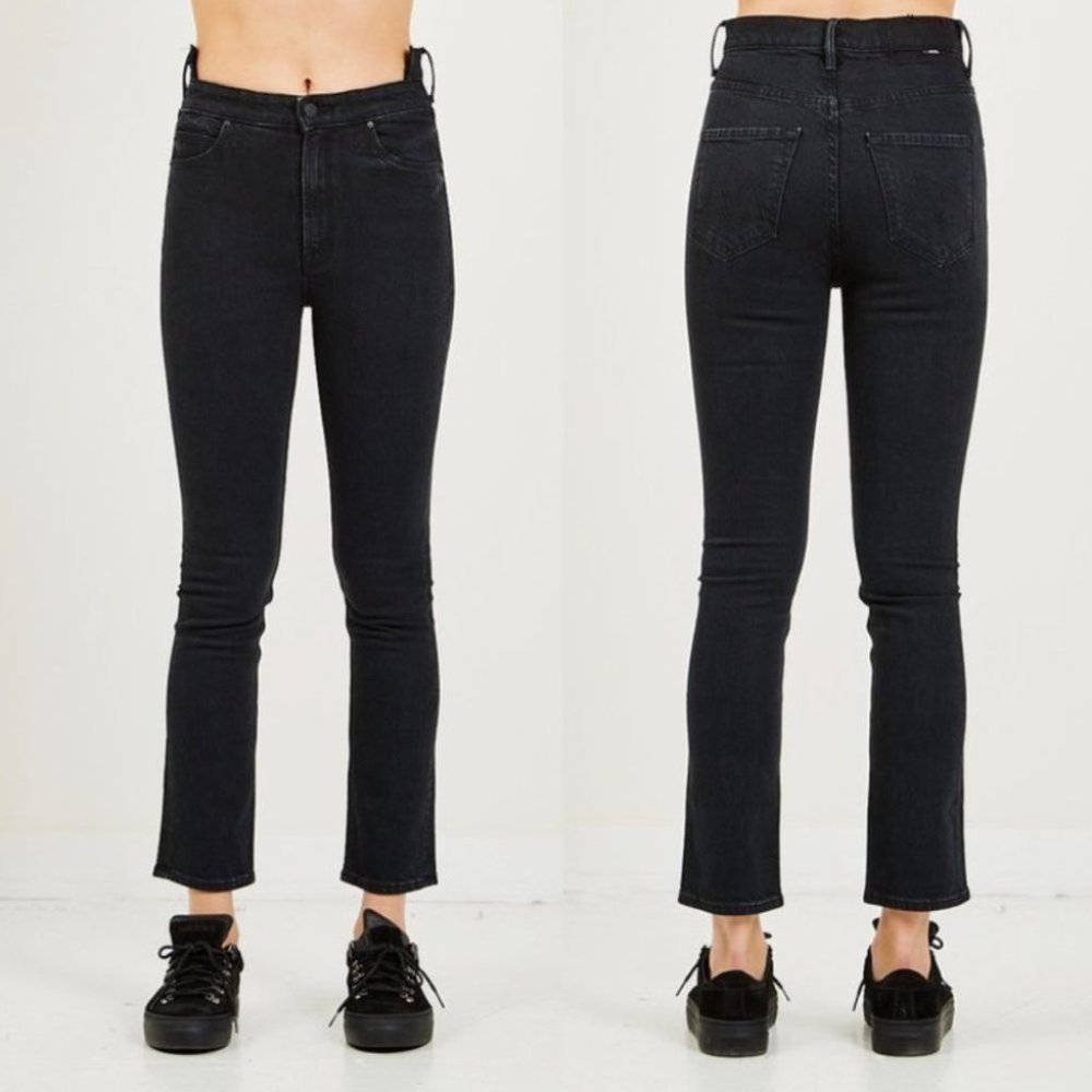 Black High-Rise Slim Straight Jeans - Women